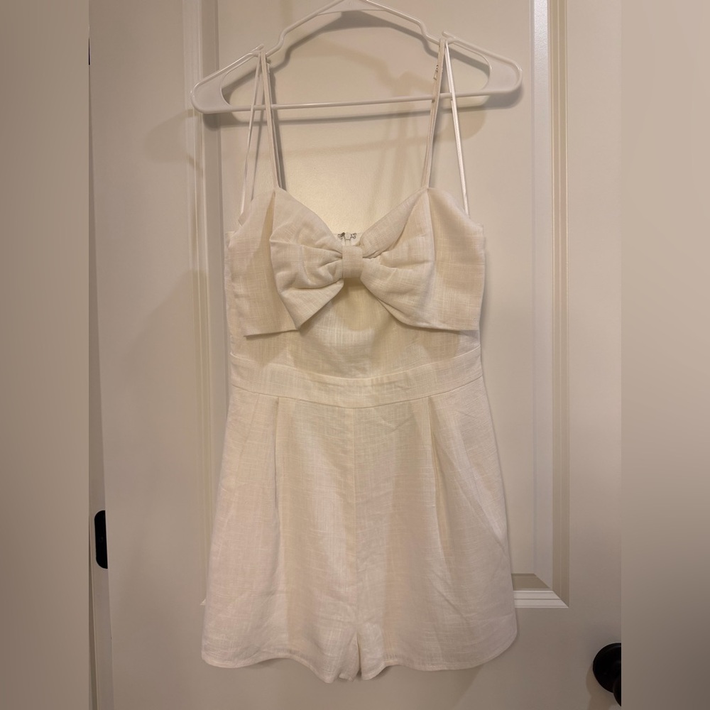 Altar'd State White Bow Romper